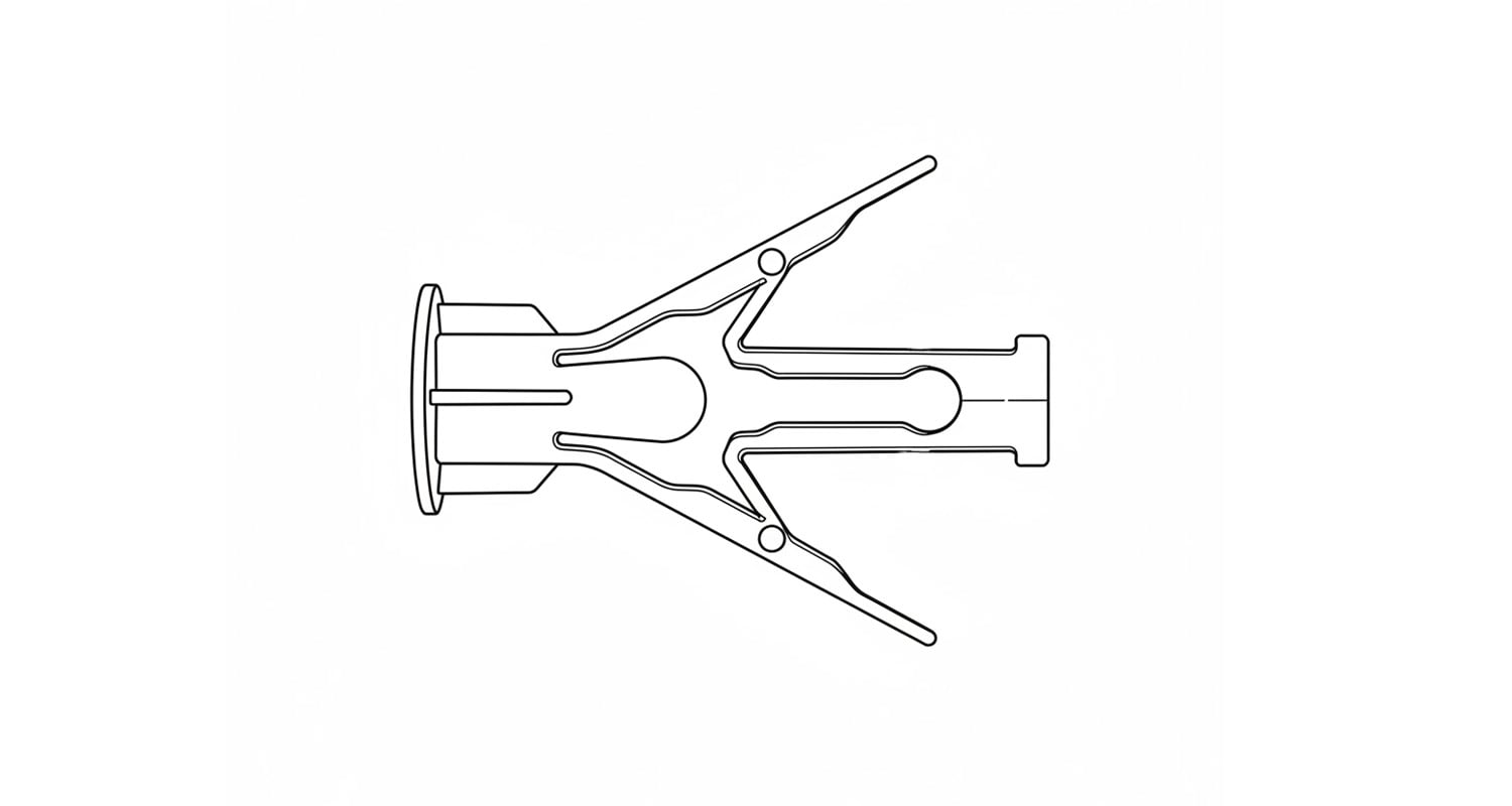 Дюбель ETNF 10х40 нейлон креслення
