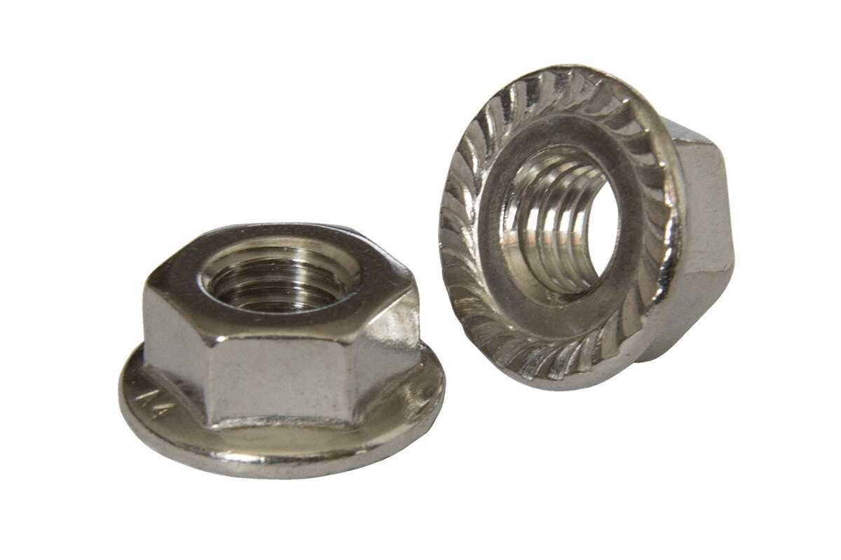 DIN 6923 A2 hexagon Nut with toothed flange