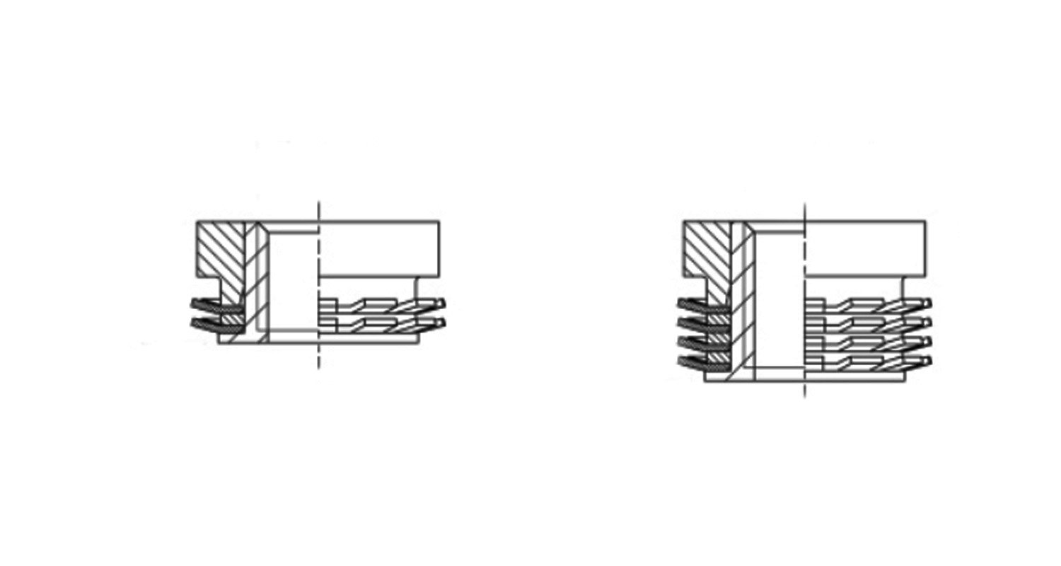 Nut anchor for stone М6х6mm 2 коронки A1 креслення