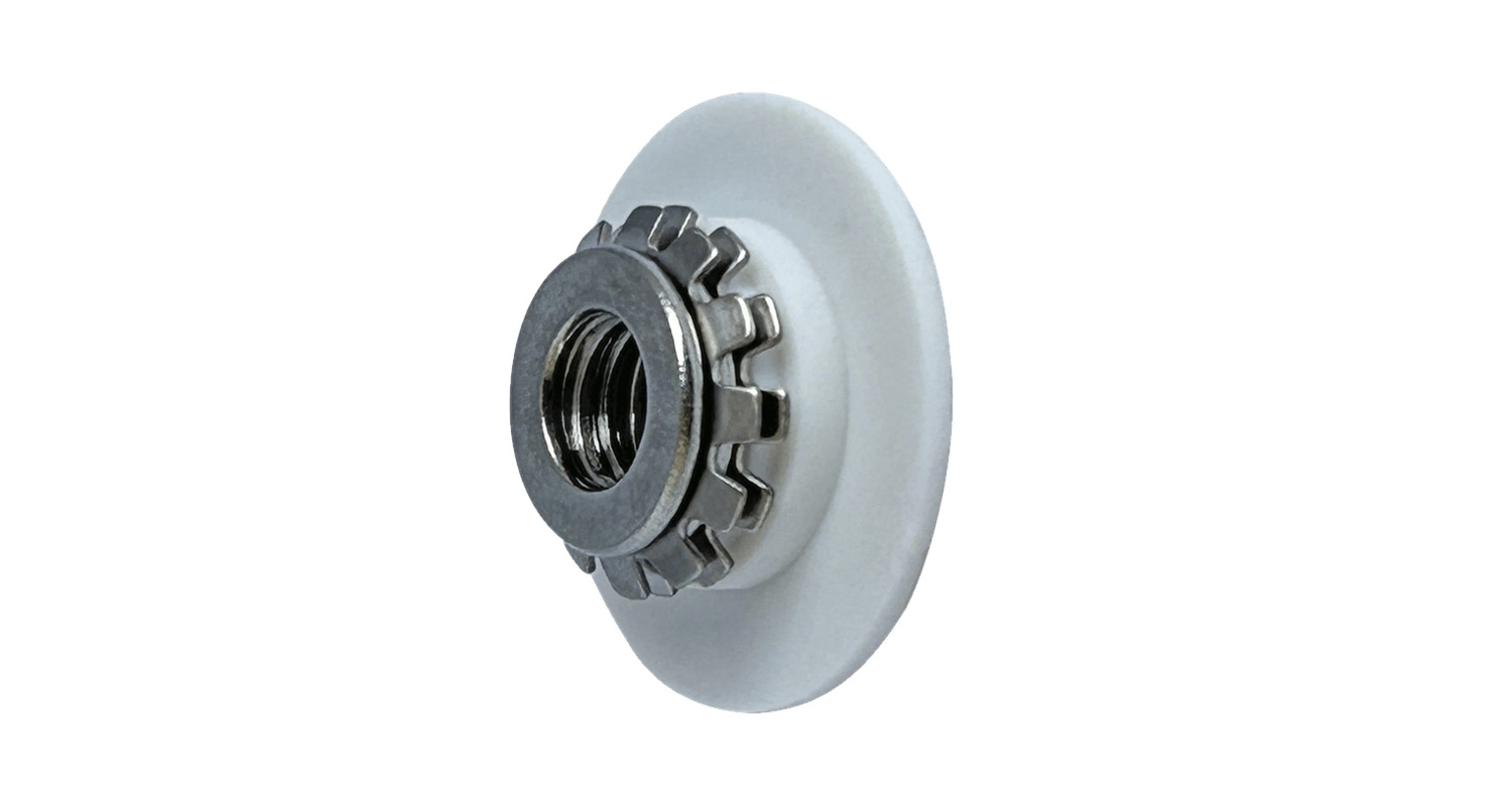 Nut anchor for stone М6х8,5mm 4 crowns with flange A1 креслення