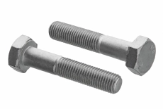 DIN 960 8.8 zinc-plated hex head bolt with partial thread, fine pitch
