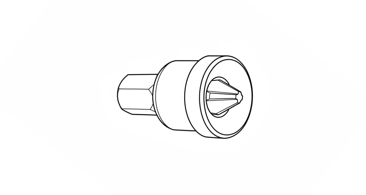 Cross-head screwdriver with PH bit креслення