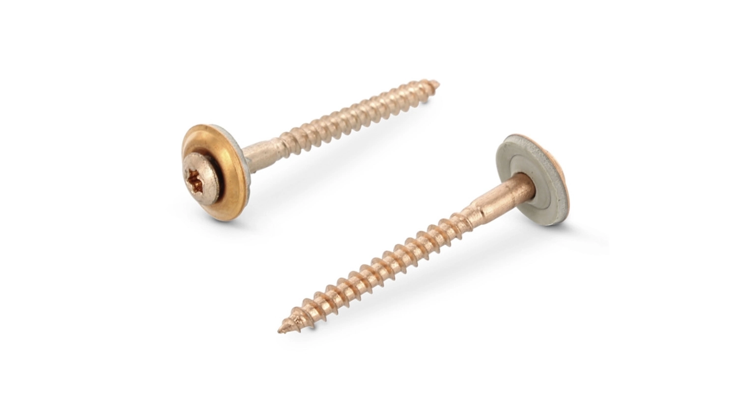 ART 9087 A2/Cu Шуруп с полупотайной головкой и шайбой EPDM 15мм torx