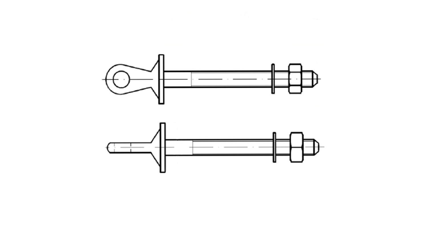 ART 8032 A4 Болт с кольцом и пластиной креслення