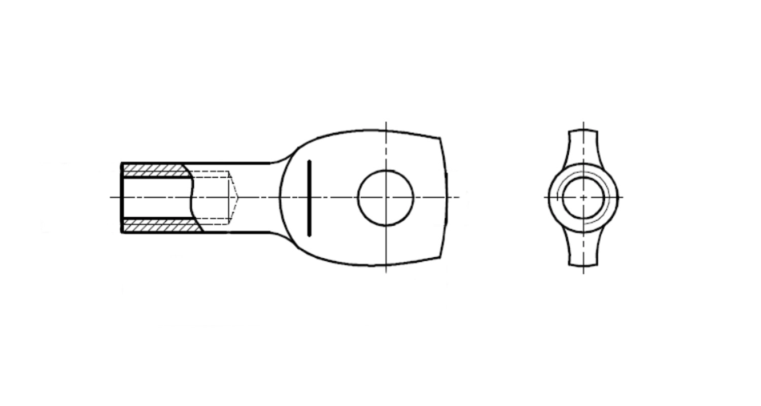 AN 91 цинк Гайка с кольцом креслення