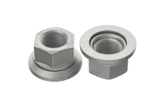 DIN 74361 H 10 zinc plated wheel Nut spherical, hexagonal with flange