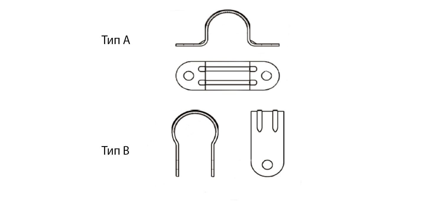 ART 8354 A4 Скоба-зажим Dinmark