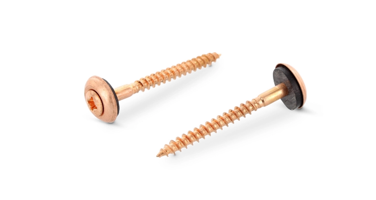 ART 9067 A2/Cu Screw with semi-countersunk head and loose EPDM washer