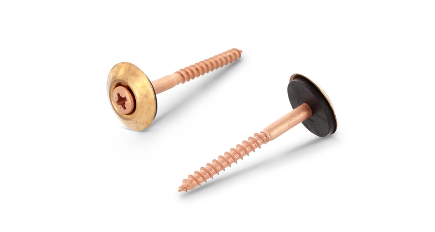 ART 9068 A2/Cu Screw with semi-countersunk head and loose EPDM washer 20 mm
