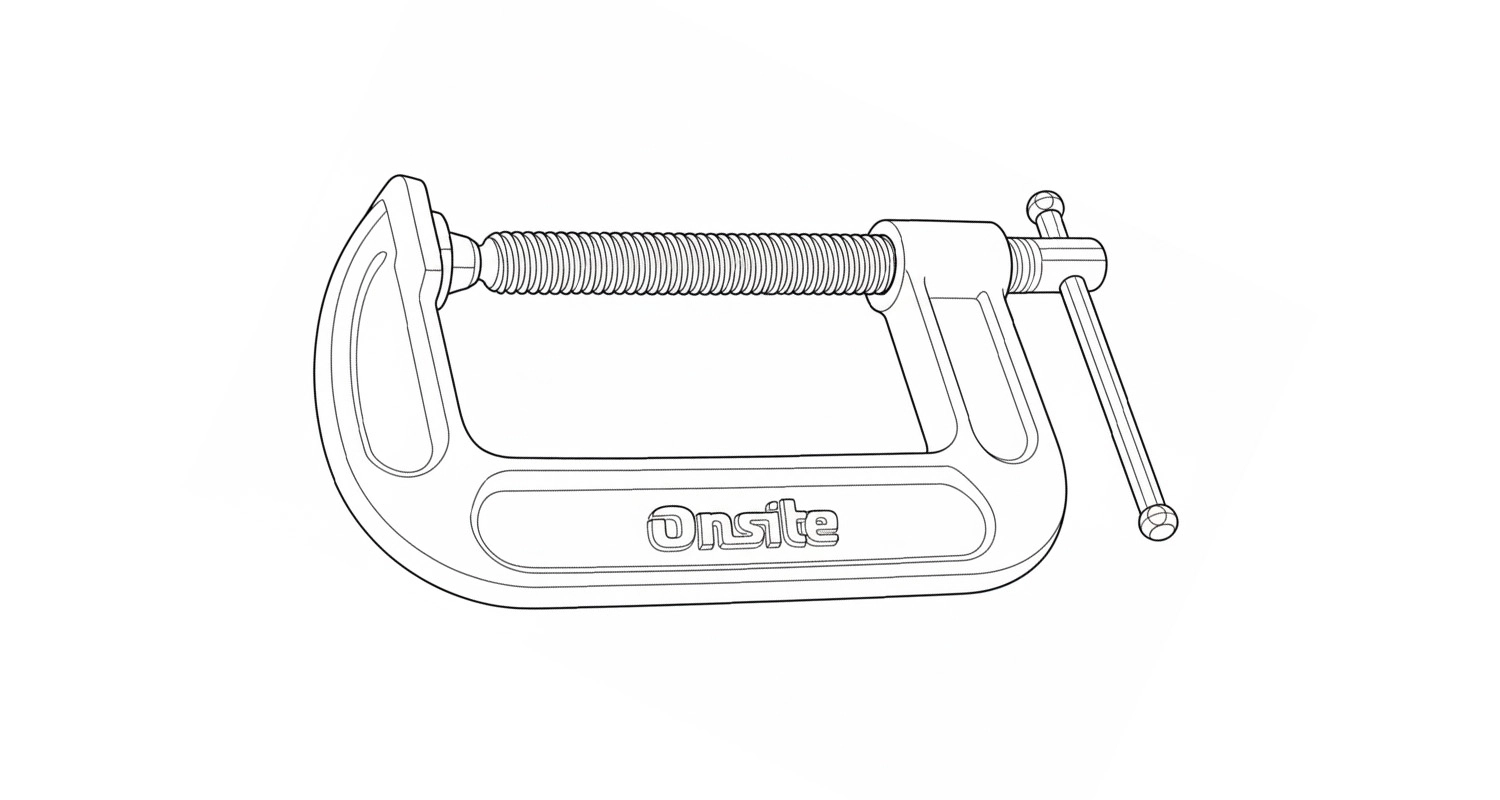 Струбцина C-типа Onsite креслення