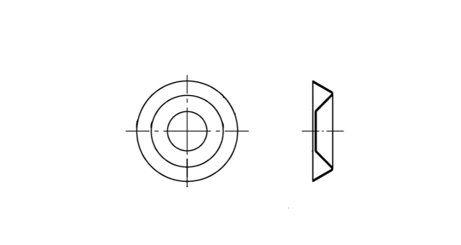 NFE 27-619 A4 Hollow cone washer (cup washer) Dinmark