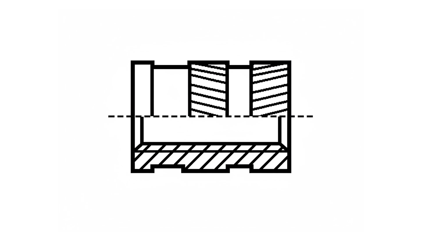 BN1052 латунь Резьбовая втулка креслення