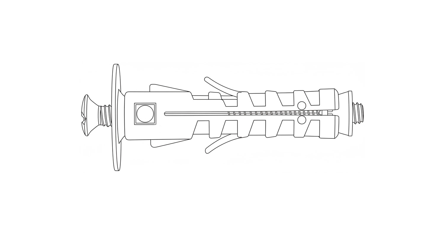 Дюбель ENP нейлон з гвинтом креслення