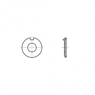 DIN 432 Steel Lock Washer with External Flange креслення