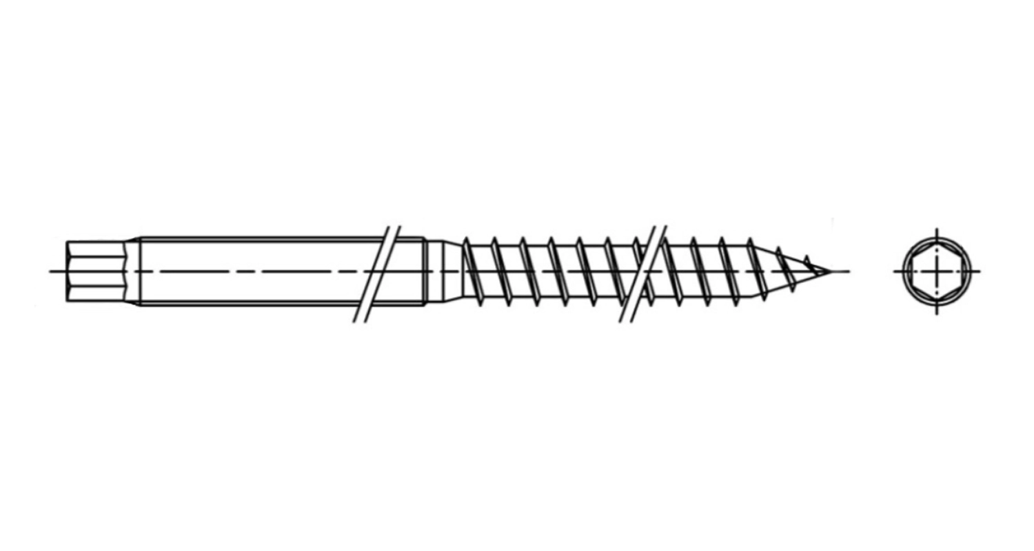 ART 9082 A2 SW Combination screw (plumbing stud) креслення