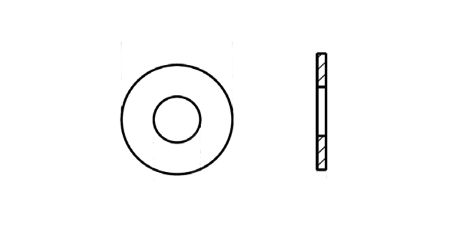 Шайба ART 9054 M12x35x1,5 A2 креслення