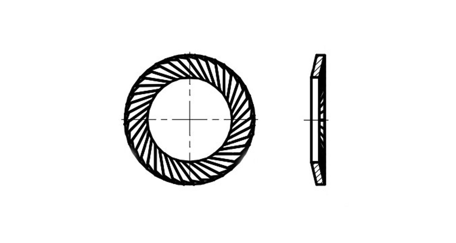 Шайба Schnorr AN 131 S M10 креслення
