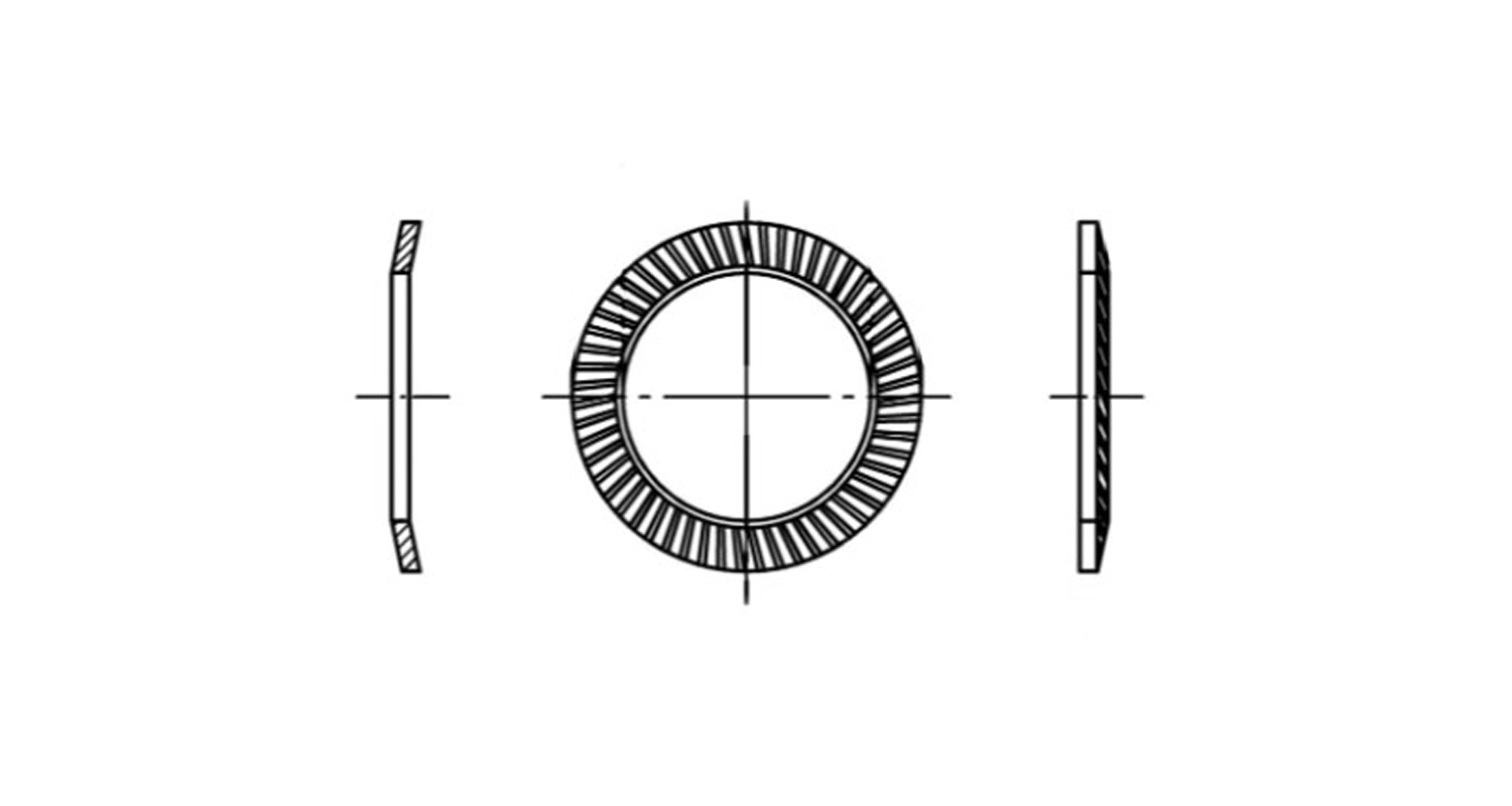 Washer ART 9093 M12 A2 typ S креслення