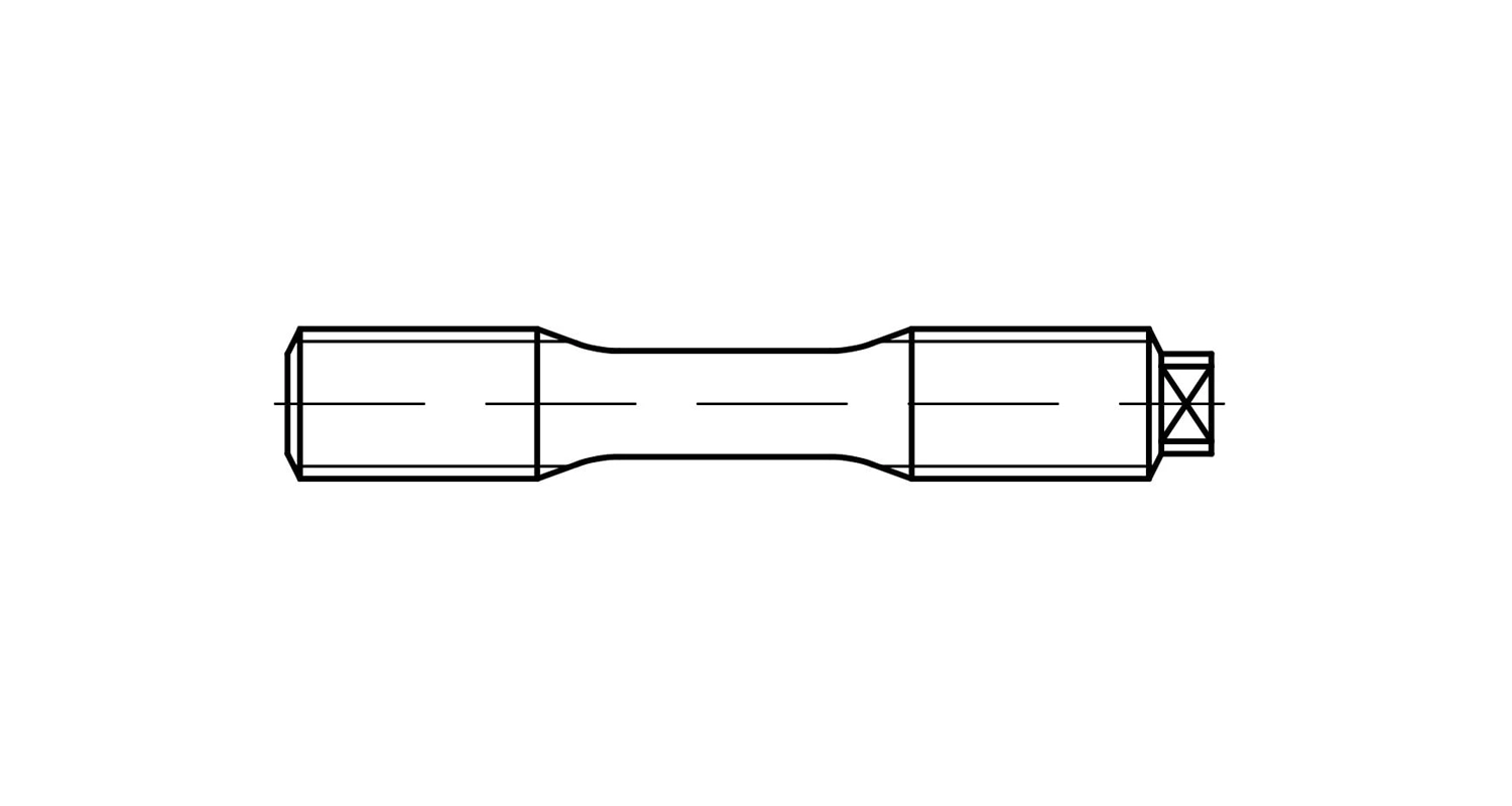 Stecknadel DIN 2510 M12x80 25CrMo4 + 2 гаUndки креслення