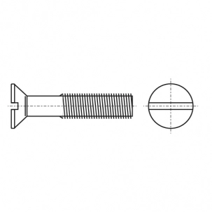Гвинт DIN 963 M3x22 A2 креслення