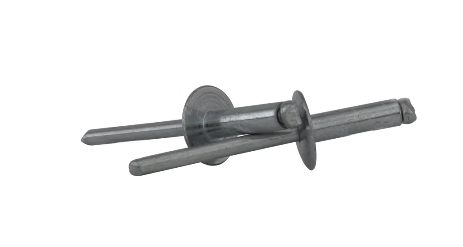 DIN 7337 St / St exhaust Rivet with flat magnified flange