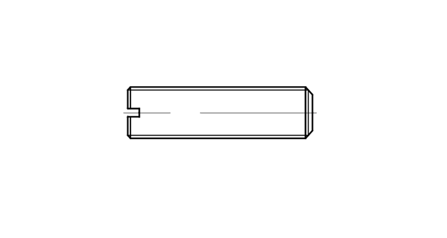 DIN 551 zinc set Screw with straight slot and flat end креслення