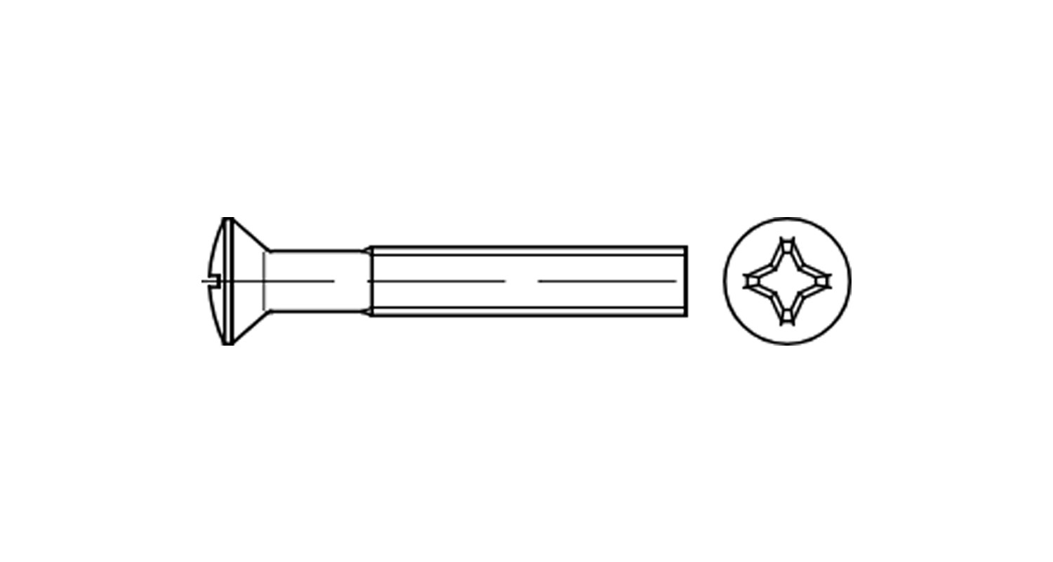 Screw DIN 966 M8x55 A2 PH4 креслення