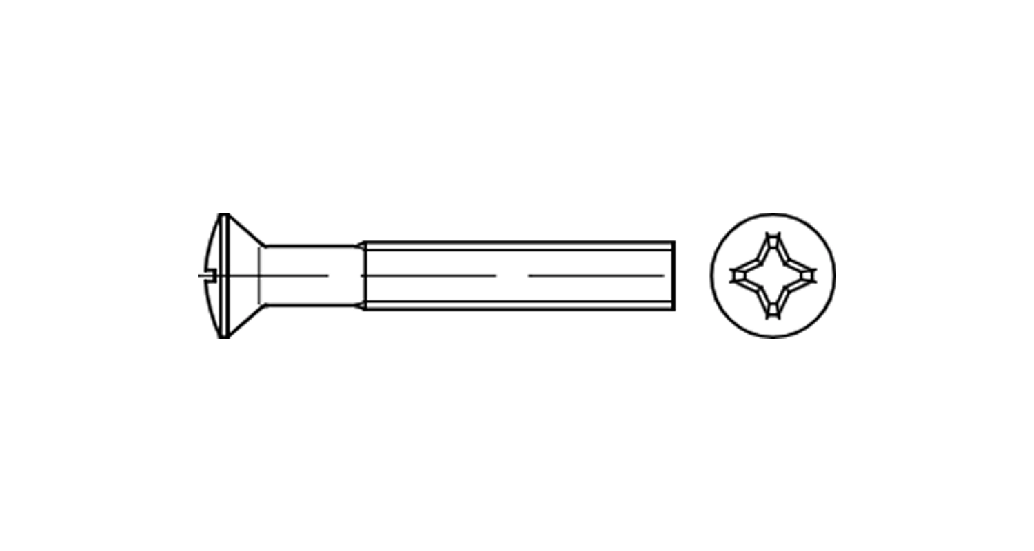 Винт DIN 966 M4x80 A4 PH2 креслення