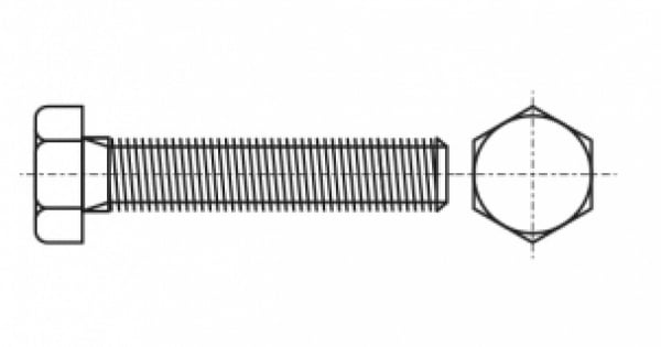 DIN 34810 Hexagonal head bolt with full thread 