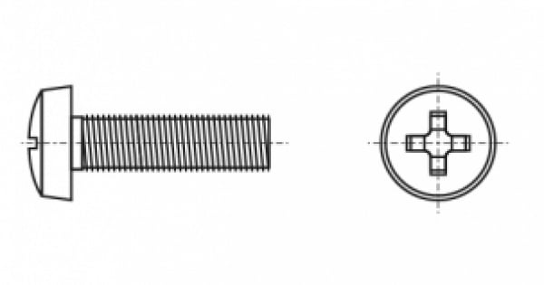  Semi-circular head screw DIN 7985