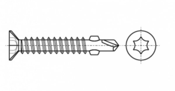 DIN 7504-P Countersunk head screw with drill bit