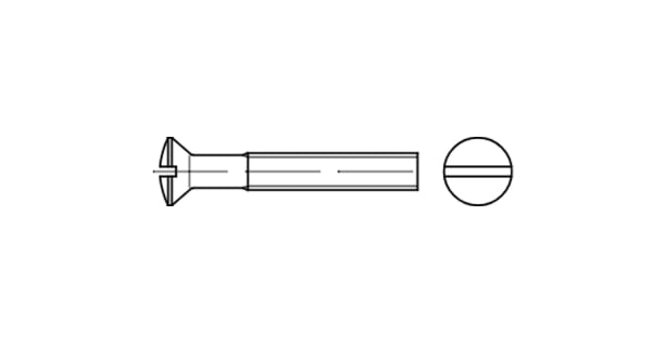 UNI 6110 Semi-countersunk head screw with straight slot