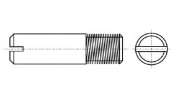 GOST 18746-80 Setting screw with straight slot