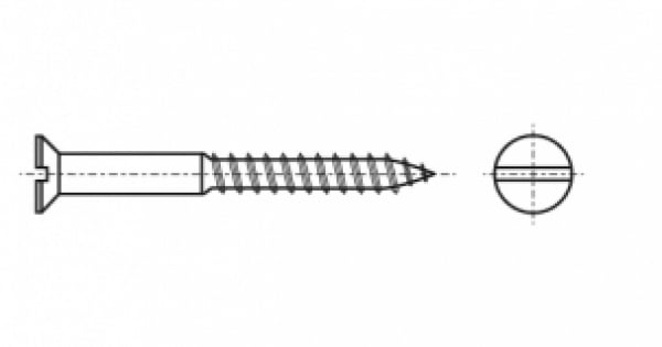 Senkkopfschraube mit geradem Schlitz DIN 97 