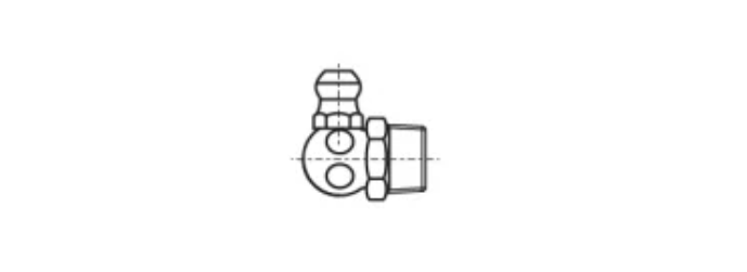 DIN 71412 CS  Пресмаслянка самогвинтова кутова 90 