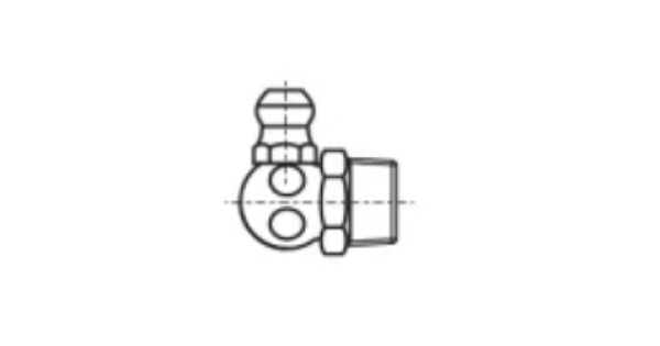 DIN 71412 CS  Пресмаслянка самогвинтова кутова 90 