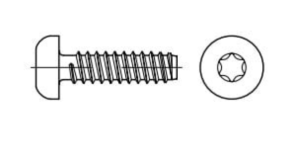 Halbrundkopf-Torxschraube ISO 14585
