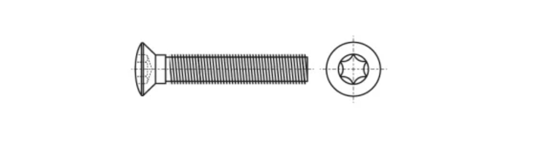  ISO 14584 Гвинт з напівпотайною головкою під torx