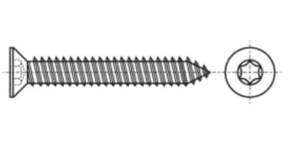  ISO 14586 Саморіз з потайною головкою під torx