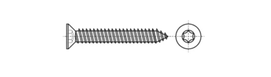  ISO 14586 Саморіз з потайною головкою під torx
