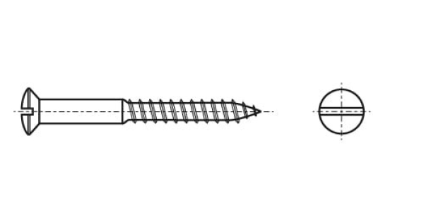Semi-circular head screw DIN 96