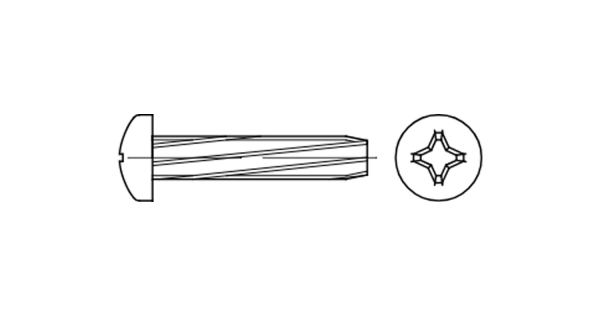 Selbstschneidende Halbrundkopfschraube DIN 7516 A 