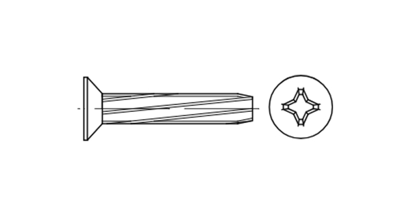  Selbstschneidende Senkkopfschraube DIN 7516 D