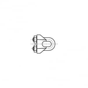 ART 8248 Cable clamp with two nuts
