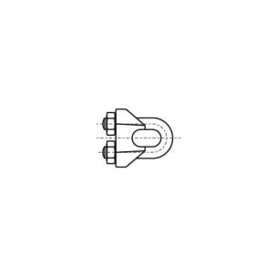 ART 9625 Cable clamp with two nuts