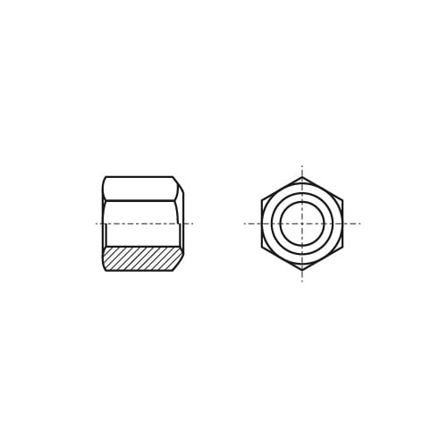 GOST 15525-70 High hex nut