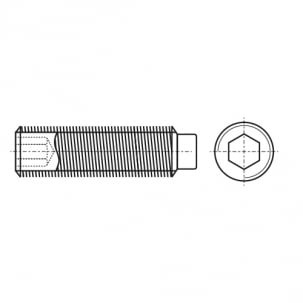 ISO 4028 Set screw with socket head and trunnion