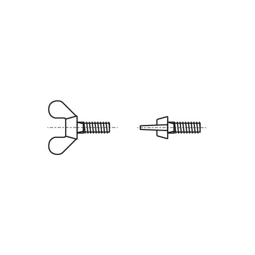 Wing screw nm. shape DIN 316