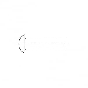 GOST 10299-80 Hammer rivet with semicircular head