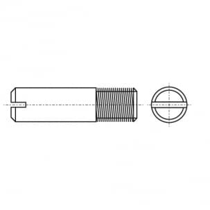 ISO 2342 Set screw with straight slot